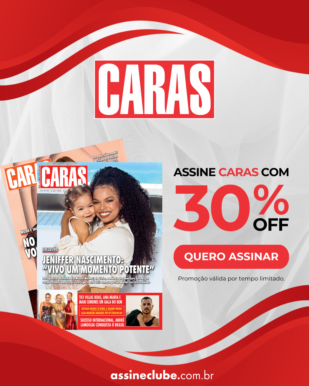 Assine a Revista CARAS com 30% OFF | Saiba Mais!